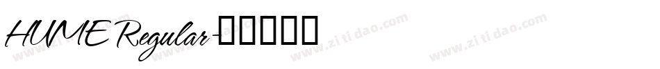 HUME Regular字体转换